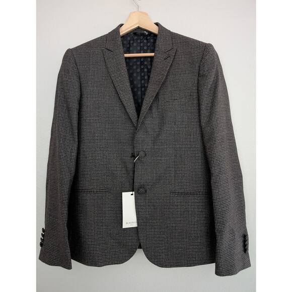 Room 05 Sport Coat IT 48 US 38 Patterned Wool Blazer Made in Italy Designer - Picture 1 of 7